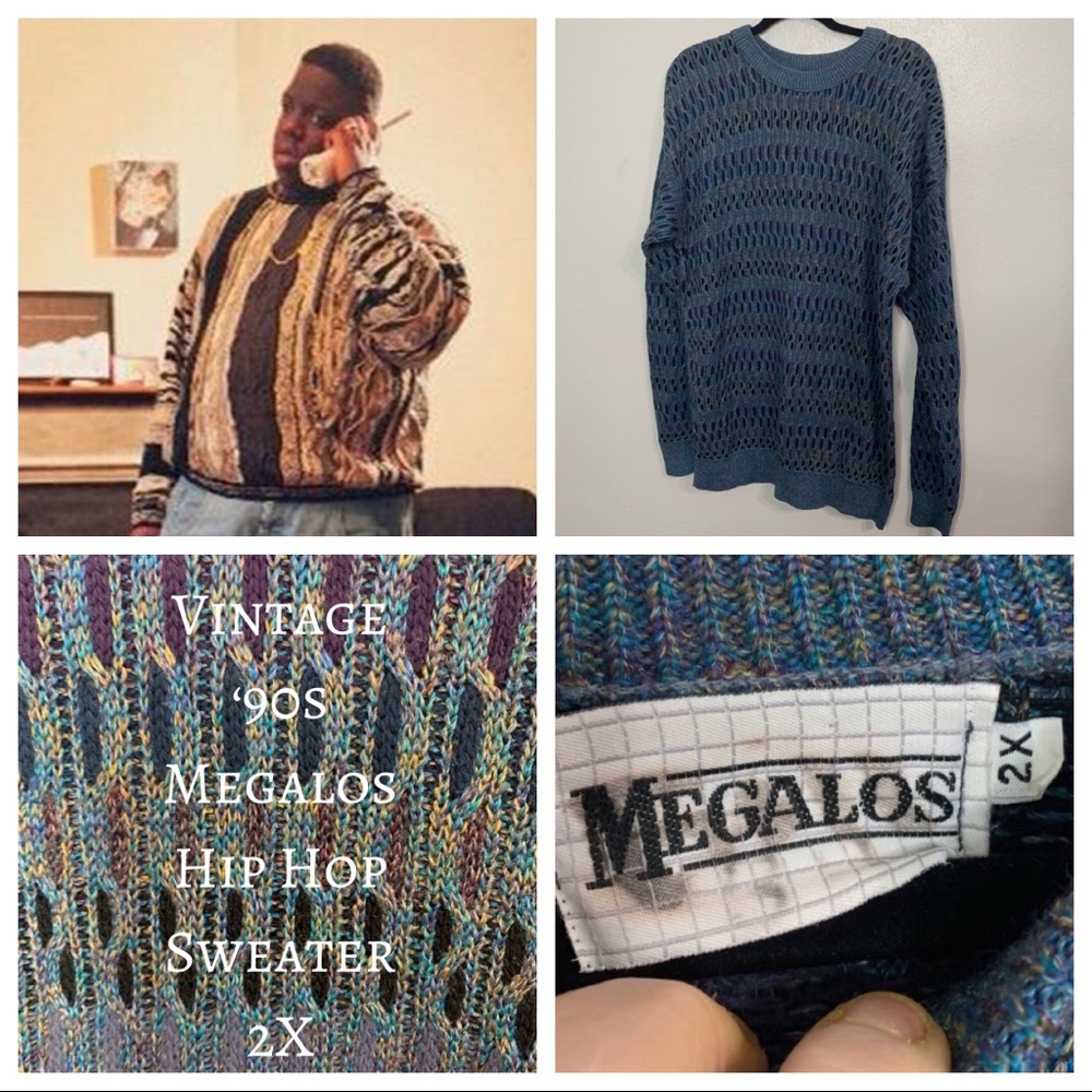 - - VINTAGE MEGALOS SWEATER SIZE 2XL
